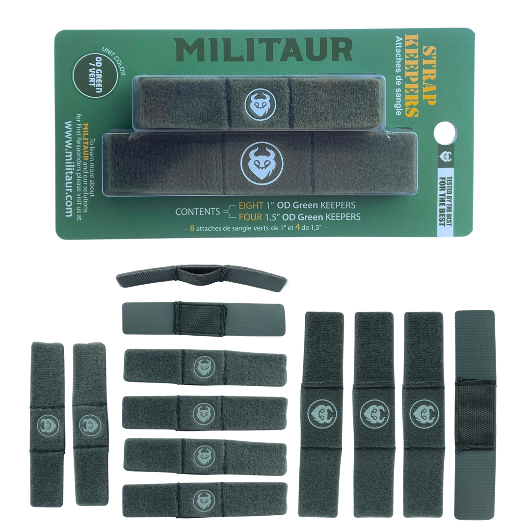 OD green militaur strap keeper packaging 12pk