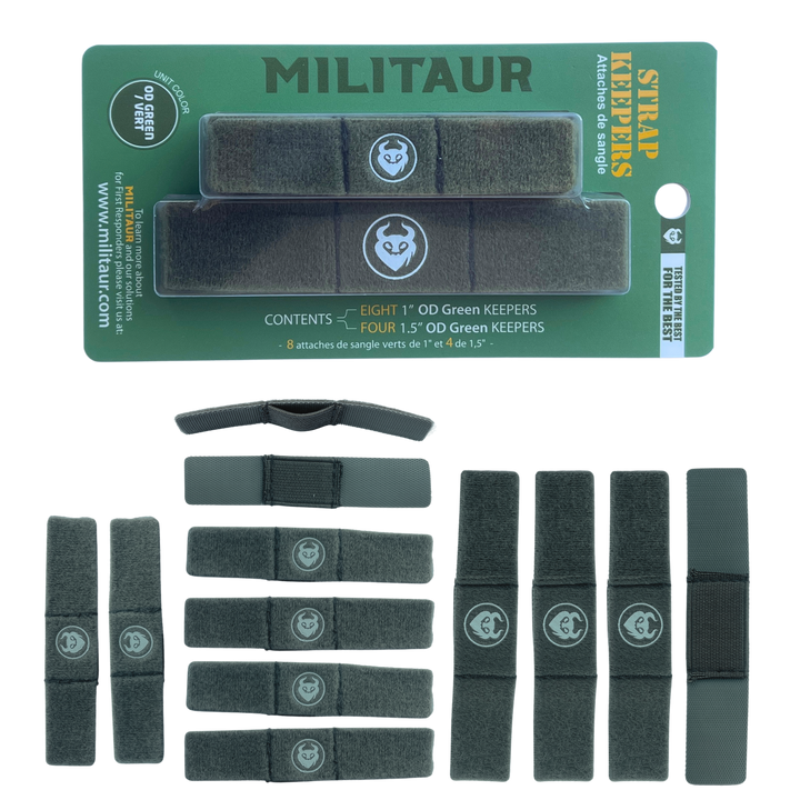 OD green militaur strap keeper packaging 12pk