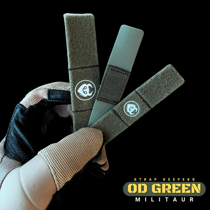 image of OD green strap keepers by Militaur