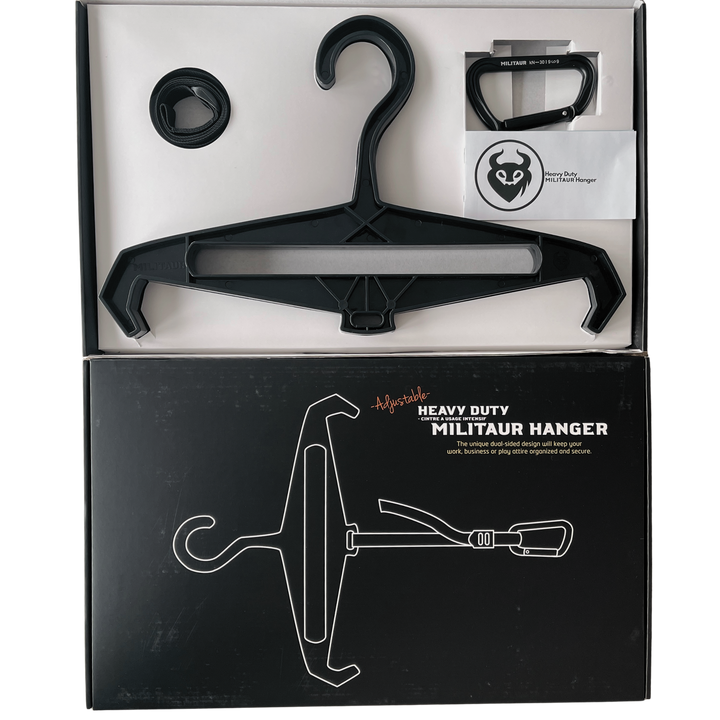 Militaur hanger in packaging