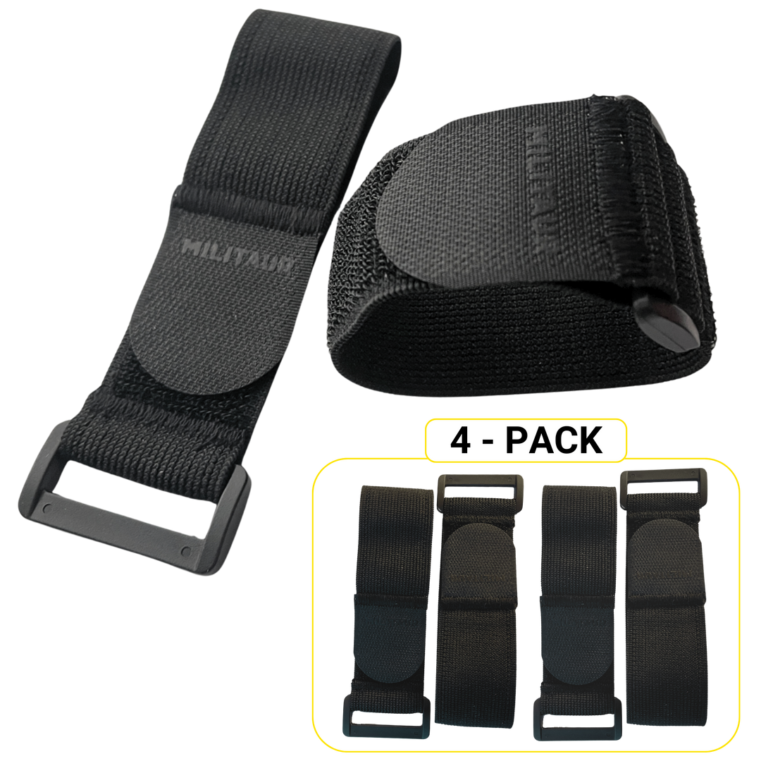 Militaur removable elastic hook and loop velcro shoulder straps 4 pack