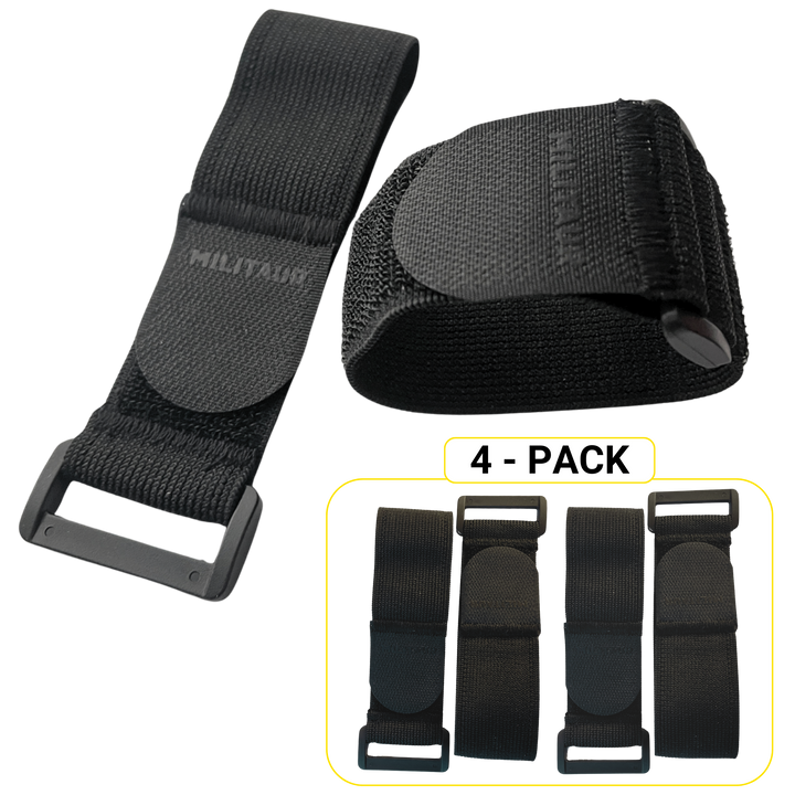 Militaur removable elastic hook and loop velcro shoulder straps 4 pack