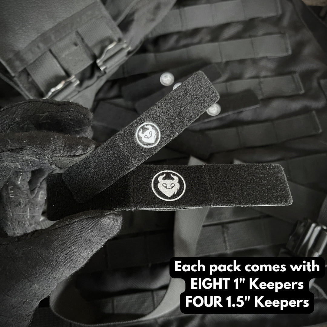 MILITAUR Strap Keepers BLACK 12pk