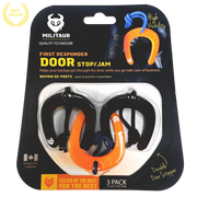 MILITAUR first responder door stop 3-pack multi color pack with 2 black and 1 orange