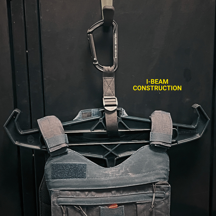 militaur adjustable heavy duty hanger showing i-beam construction