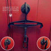 militaur suction handle with a militaur adjustable heavy duty hanger on a locker