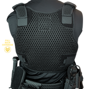 Militaur ventilation vest fully adjustable image of the back with full coverage