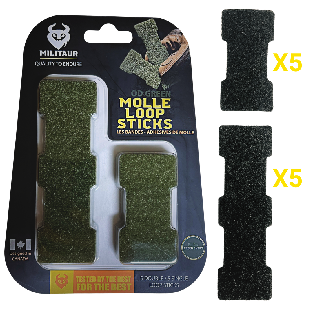 Militaur molle loop sticks 5 single and 5 double