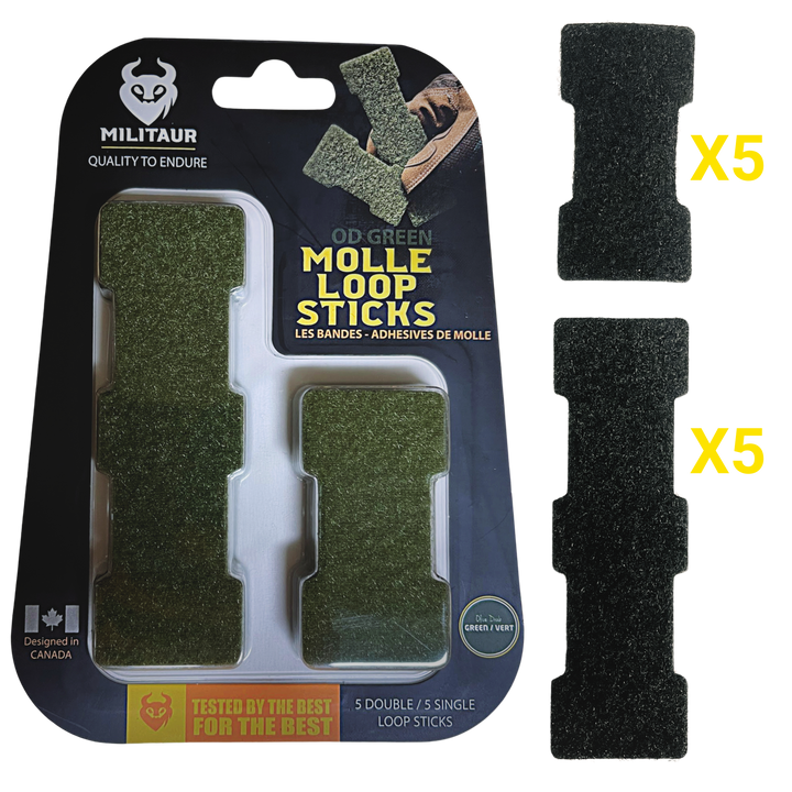 Militaur molle loop sticks 5 single and 5 double