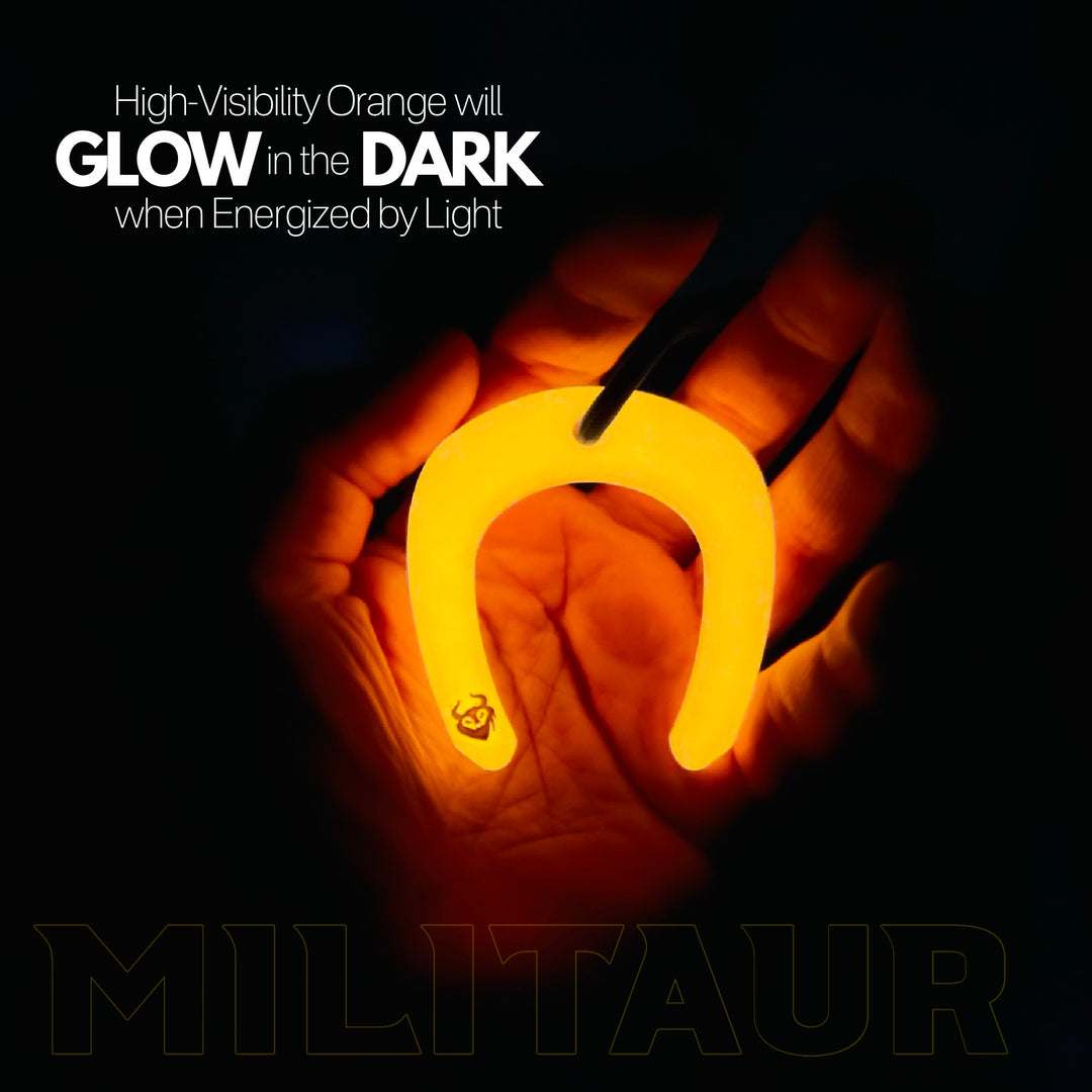 Militaur high-visibility door stop glowing